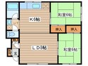 白楊ハイツの間取図