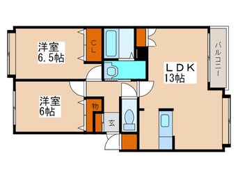 間取図 クリスタルリバー参番館