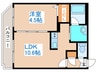 ベルゼル東札幌 1LDKの間取り