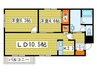 サザンアート北大 2LDKの間取り