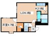 ル・シエル美園 1LDKの間取り