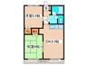 Key　West　House月寒 2DKの間取り