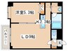 シャトレ東札幌 1LDKの間取り