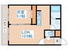 T琴似神社前 1LDKの間取り