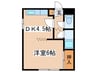 エスポワ－ル１６ 1DKの間取り