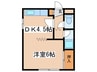 エスポワ－ル１６ 1DKの間取り