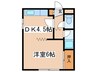 エスポワ－ル１６ 1DKの間取り