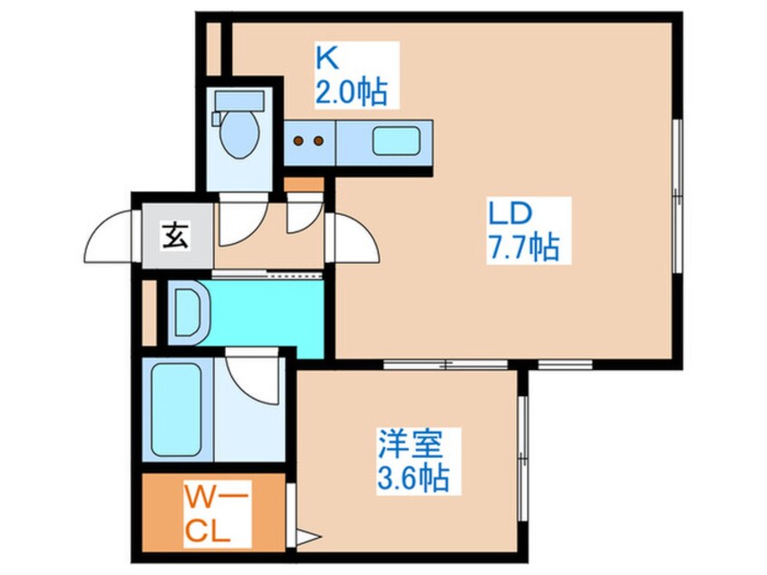 間取図 ラグナベルデ菊水7条