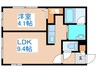 VIA LATTEA本通 1LDKの間取り