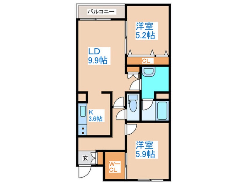 間取図 LAPEACE菊水