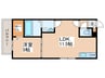 クレステージ西岡 1LDKの間取り