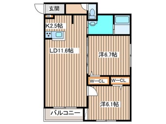 間取図 Twinkle桑園（ﾄｩｲﾝｸﾙ桑園）