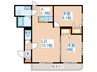 グランメール八軒東５－１ 2LDKの間取り