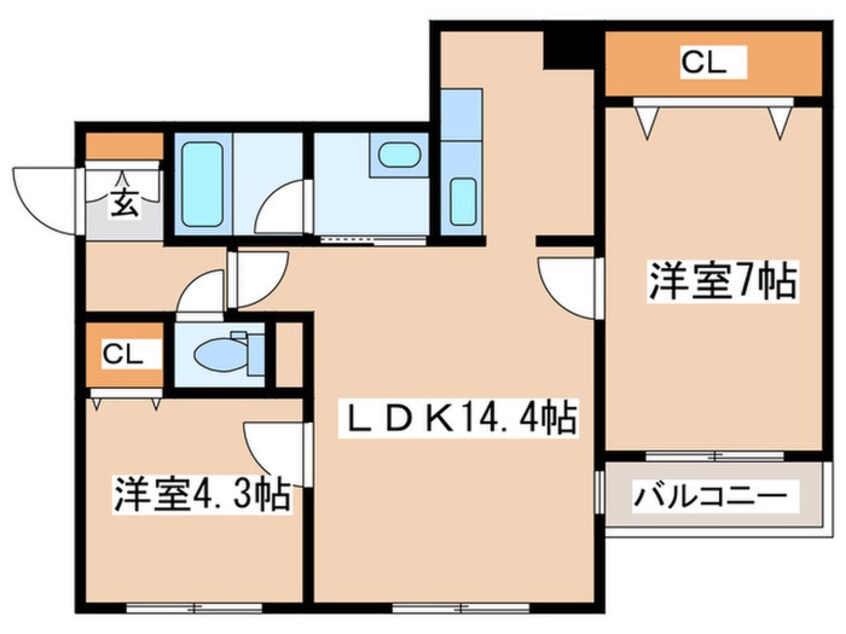 間取図 CASA　MIYANOMORI