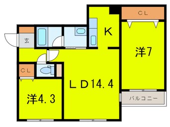 間取図 CASA　MIYANOMORI