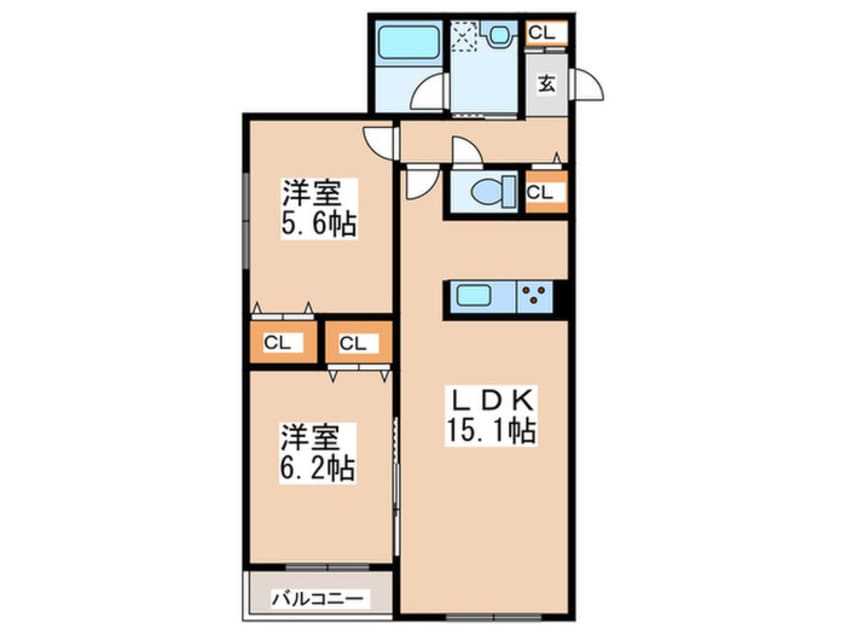間取図 CASA　MIYANOMORI