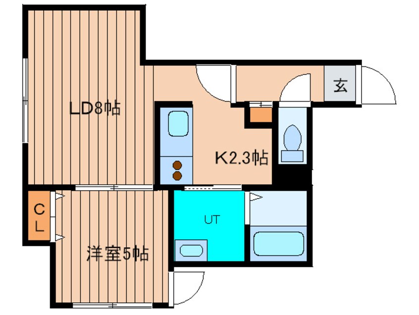 間取図 ブランノワ－ル桑園
