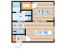 ブランノワ－ル桑園 1LDKの間取り