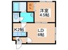 ブルーム 1LDKの間取り