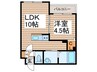 コートロティＮ９ 1LDKの間取り