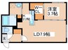 LIISA北大EAST 1LDKの間取り