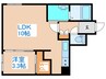 LIISA北大EAST 1LDKの間取り