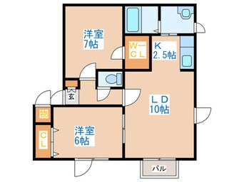 間取図 エメロ－ド西町Ａ