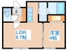 ﾍﾞﾙｺｰﾄ西野 1LDKの間取り