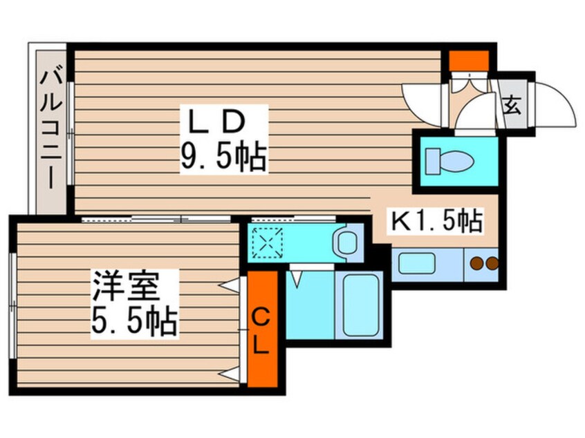 間取図 フォンテ－ヌ福住