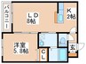 メープル豊平公園 1LDKの間取り