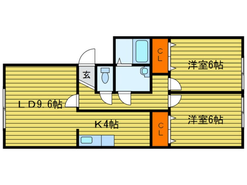 間取図 コーポ大賀