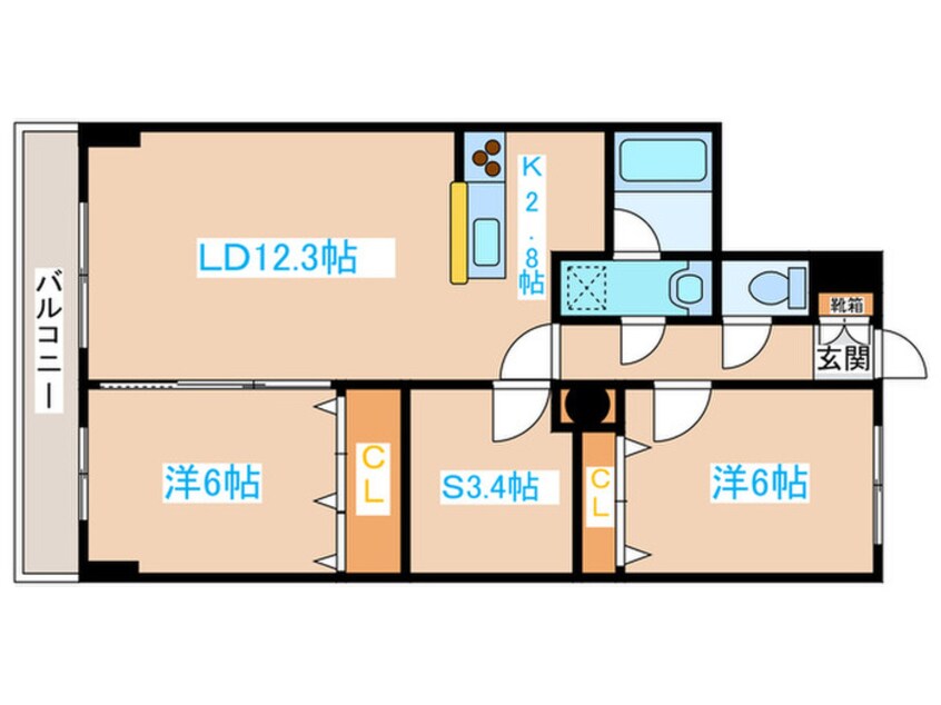 間取図 コ－ポライジングサン