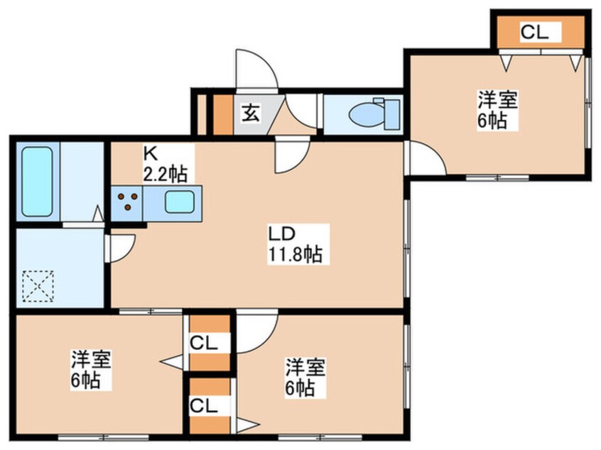 間取図 HAL旭山公園通