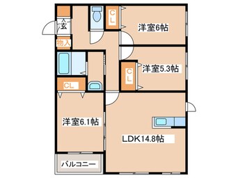 間取図 サニー山鼻