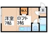JPコート美園Ⅲ 1Rの間取り