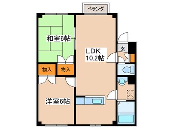 間取図 コーポ石倉５