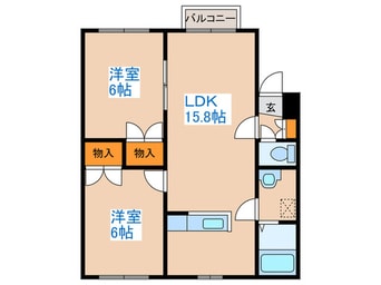 間取図 コーポ石倉５