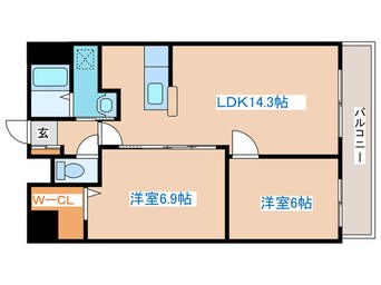 間取図 ＦＬＡＴ　Ｔ／Ｇ