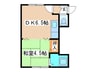 ノーサイド 1DKの間取り