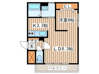 間取図 Ｇｒａｃｅｃｏｕｒｔ　麻生