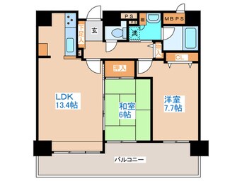 間取図 ﾗｲｵﾝｽﾞｳﾞｨｱｰﾚ大通第2(902)