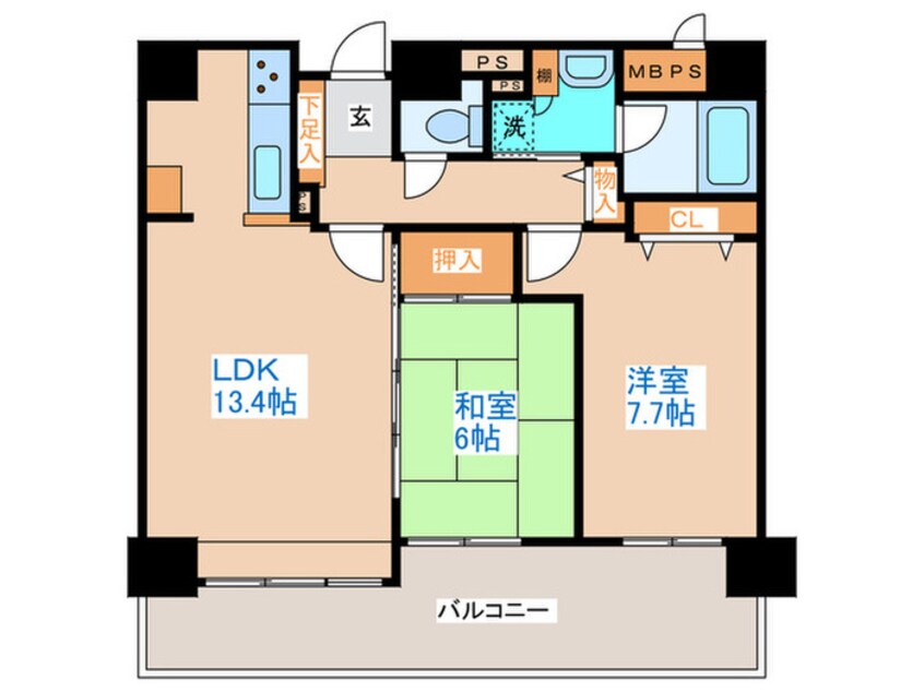 間取図 ﾗｲｵﾝｽﾞｳﾞｨｱｰﾚ大通第2(902)