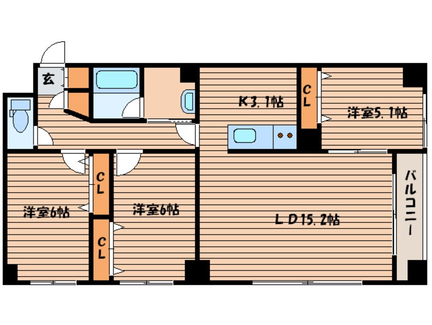 間取図 ブリ－ズＮ４１
