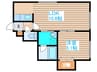 ＢＩＯＳ菊水元町 1LDKの間取り