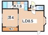フィオ－レ 1LDKの間取り