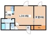 BLANC　CASSE南9条 1LDKの間取り