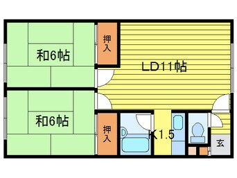 間取図 コ－ポ田畑