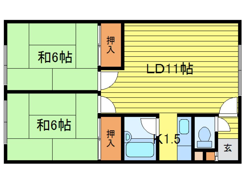 間取図 コ－ポ田畑