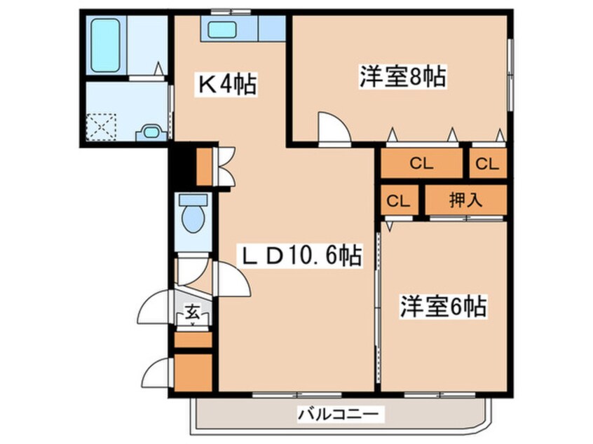 間取図 グランジェコ－ト福住