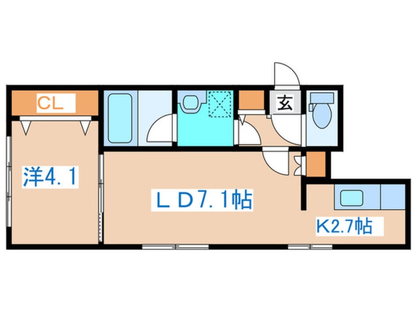 間取図 Ｌａ　Ｍｅｒｉｄｉａｎ